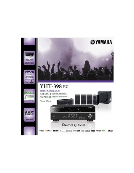 Yamaha YHT-398 sistema home cinema 5.1 canali 500 W Nero