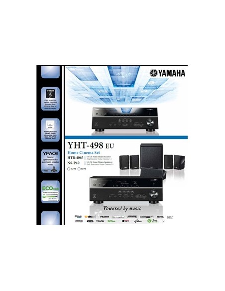 Yamaha YHT-498 sistema home cinema 5.1 canali 1650 W Nero
