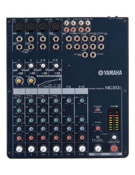 Yamaha MG102C mixer audio 10 canali 20 - 20000 Hz Nero