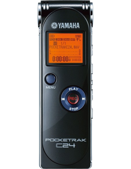 Yamaha POCKETRAK C24 dittafono Memoria interna e scheda di memoria Nero