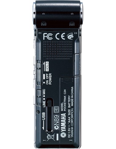 Yamaha POCKETRAK C24 dittafono Memoria interna e scheda di memoria Nero