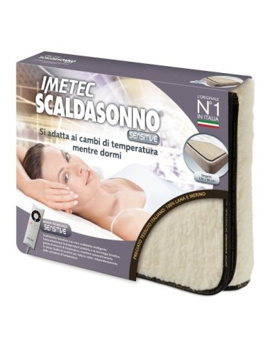 Imetec Scaldasonno Sensitive Coperta elettrica Bianco Lana