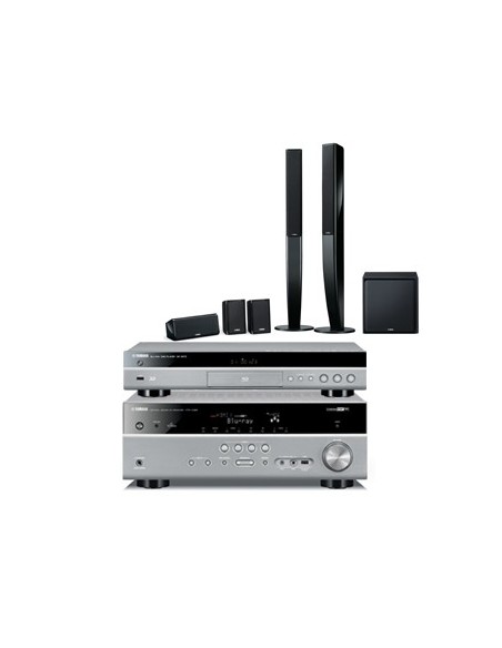 Yamaha BD-Pack 598 sistema home cinema 5.1 canali 115 W Compatibilità 3D Bianco