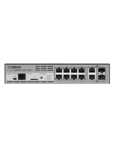 Yamaha SWR2311P-10G Gestito L2 10G Ethernet (100 1000 10000) Supporto Power over Ethernet (PoE) Nero, Argento