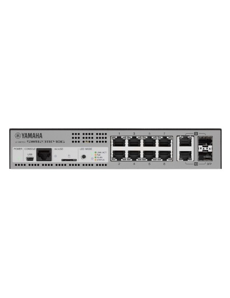 Yamaha SWR2311P-10G Gestito L2 10G Ethernet (100 1000 10000) Supporto Power over Ethernet (PoE) Nero, Argento