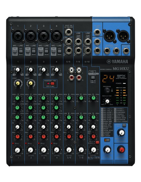 Yamaha MG10XU mixer audio 10 canali Nero