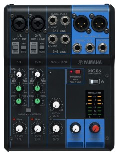 Yamaha MG06 mixer audio 6 canali Nero