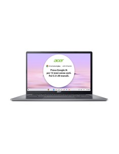 Acer Chromebook Plus 515 CB515-2H-34ZU Laptop con IA Google, 15.6" Full HD, Intel Core i3-1215U, 8GB DDR5-SDRAM, 256GB SSD,