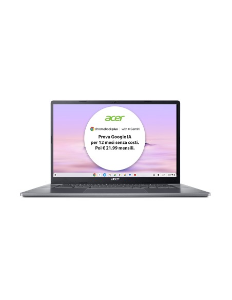 Acer Chromebook Plus 515 CB515-2H-34ZU Laptop con IA Google, 15.6" Full HD, Intel Core i3-1215U, 8GB DDR5-SDRAM, 256GB SSD,