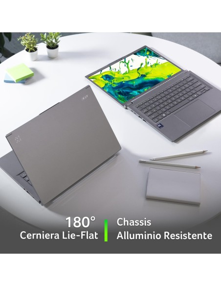 Acer Aspire 14 AI Intel Core Ultra 7 256V Computer portatile 35.6 cm (14") OLED 16 GB LPDDR5x-SDRAM 512 GB SSD Wi-Fi 6E