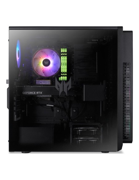 Acer Predator PO5-660 Intel Core Ultra 7 265F 32 GB DDR5-SDRAM 1 TB SSD NVIDIA GeForce RTX 5070 Windows 11 Home Desktop PC Nero