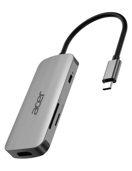 Acer 7in1 Type C Dongle Cablato USB 3.2 Gen 1 (3.1 Gen 1) Type-C Argento