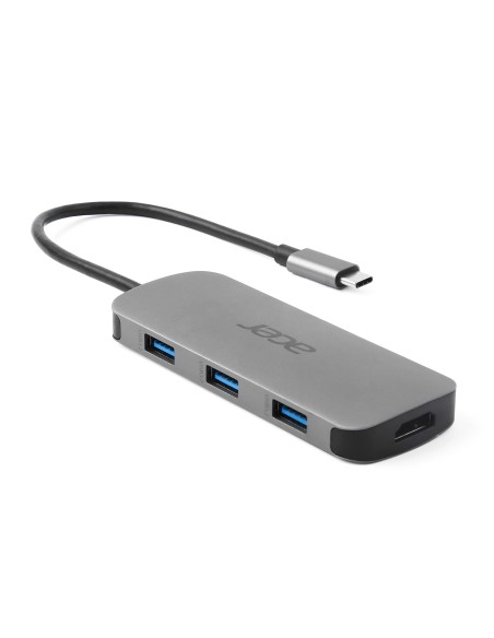 Acer 7in1 Type C Dongle Cablato USB 3.2 Gen 1 (3.1 Gen 1) Type-C Argento