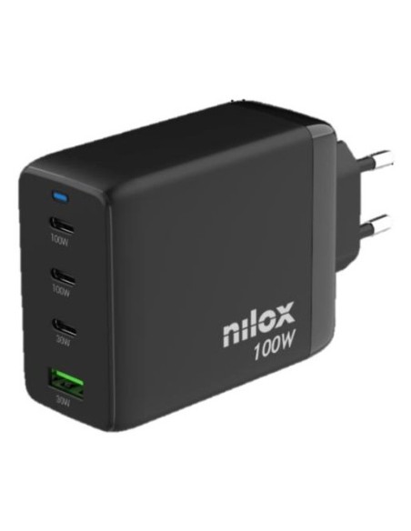 Nilox NXGANUSBC100 Caricabatterie per dispositivi mobili Universale Nero AC Ricarica rapida Interno