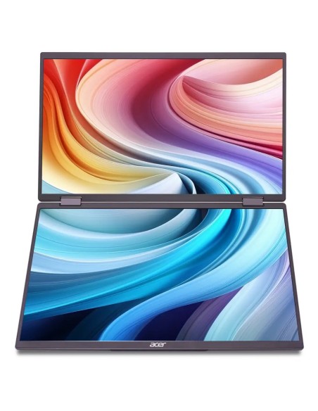 Acer PD163Qbmiuux Monitor PC 39,6 cm (15.6") 1920 x 1080 Pixel Double Full HD LED Grigio