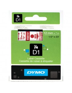 Dymo CF5NASTRI  D1 12MMX7M ROSSO TRASP D1 S0720520 5411313450621 MATERIALE DI CONSUMO