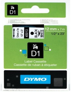 Dymo CF5NASTRI  D1 12MMX7M NERO BIANC D1 S0720530S 5411313450638 MATERIALE DI CONSUMO