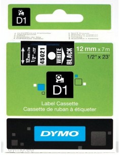 Dymo CF5NASTRI D1 12MMX7M BIA NERO D1 S0720610 5411313450812 MATERIALE DI CONSUMO