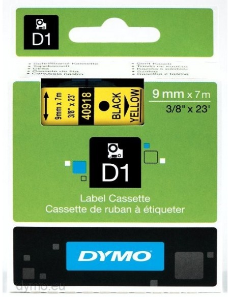 Dymo CF5NASTRI  D1 9MMX7M NERO GIALLO D1 S0720730S 5411313409384 MATERIALE DI CONSUMO