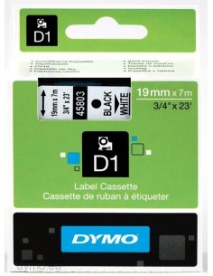 Dymo CF5NASTRI D1 19MMX7M NERO BIANCO D1 S0720830 5411313452632 MATERIALE DI CONSUMO