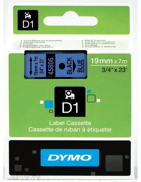 Dymo CF5NASTRI D1 19MMX7M NERO BLU D1 S0720860 5411313452663 MATERIALE DI CONSUMO