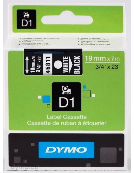 Dymo CF5NASTRI D1 19MMX7M BIANC NERO D1 S0720910 5411313452717 MATERIALE DI CONSUMO