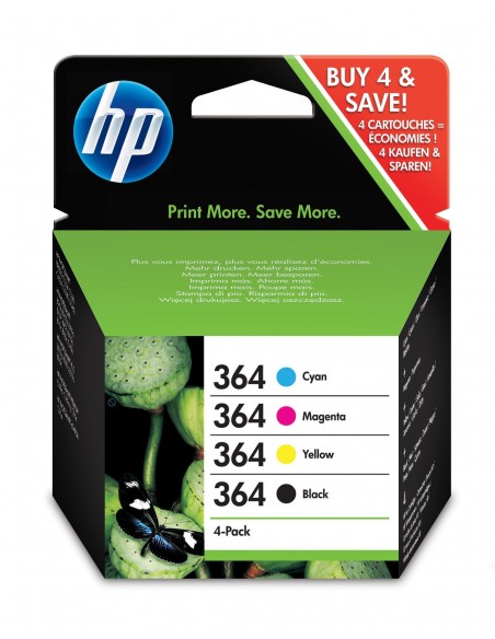 HP CART.364-CIANO MAGENTA GIALLO NERO 364 SD534EE 0886111174096 MATERIALE DI CONSUMO