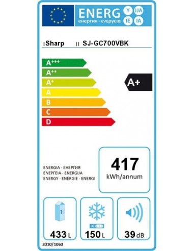 Sharp SHARP FRIGORIFERO SJ-GC700VBK SJ-GC700VBK SJ-GC700VBK 4974019714417 FRIGORIFERI