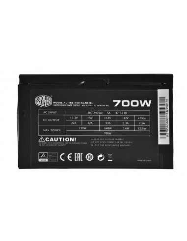 Cooler Master ALIMENTATORE B700 VER.2 700W B2 Series RS700-ACABB1-EU 4719512047552 ALIMENTATORI