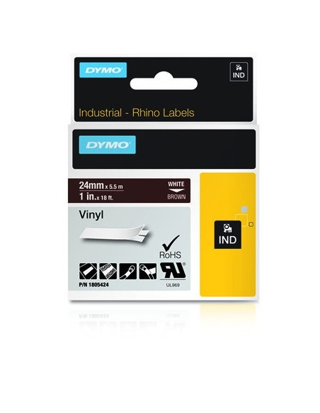 Dymo NASTRO 24MMX 5 5M VINILE BI MA D1 RHINOPRO 1805424  MATERIALE DI CONSUMO