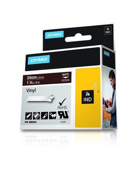 Dymo NASTRO 24MMX 5 5M VINILE BI MA D1 RHINOPRO 1805424  MATERIALE DI CONSUMO