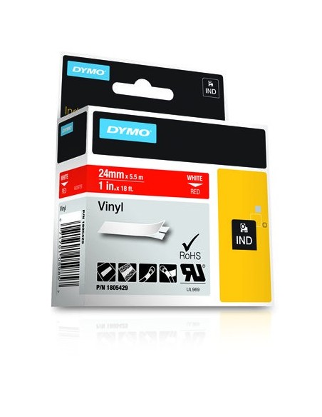 Dymo NASTRO 24MMX 5 5M VINILE BI RO D1 RHINOPRO 1805429  MATERIALE DI CONSUMO