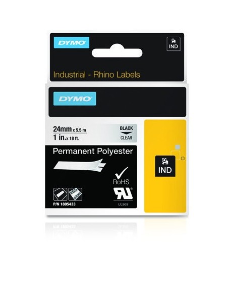 Dymo NASTRO 24MMX 5 5M POLIESTERE NE TRA D1 RHINOPRO 1805433  MATERIALE DI CONSUMO