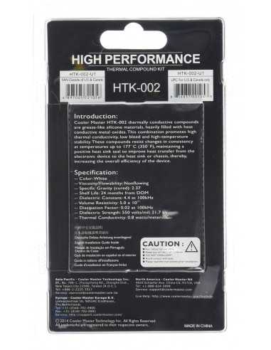 Cooler Master SIRINGA GEL IPOTERMICO HIGH-PERF Thermal Grease HTK-002-U1-GP 4719512002940 PC - ACCESSORI