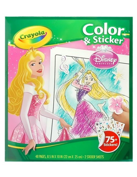 Crayola ALBUM COLOR STICKER PRINCIPESSE Album Color and Sticker Disney Principesse 04-0202 0071662302023 Art & Craft