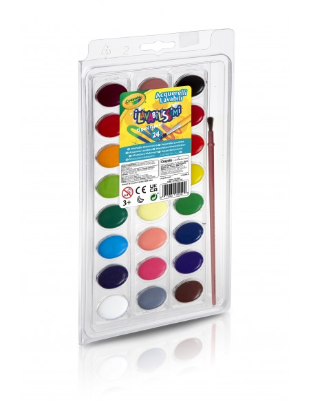 Crayola CF24 LAVABILISSIMI - ACQUERELLI Acquarelli "i Lavabilissimi" 53-0524 0071662052409 DIDATTICA E SCUOLA