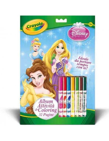 Crayola ALBUM ATTIVITà COLORING PRINCIPESSE Album Attività and Coloring Disney Princess 5807A 5010065058071 Art & Craft