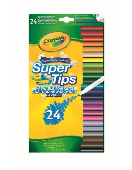 Crayola CF24 PENNARELLI SUPERPUNTA LAVABILI Pennarelli Superpunta lavabili 7551 5010065075511 DIDATTICA E SCUOLA