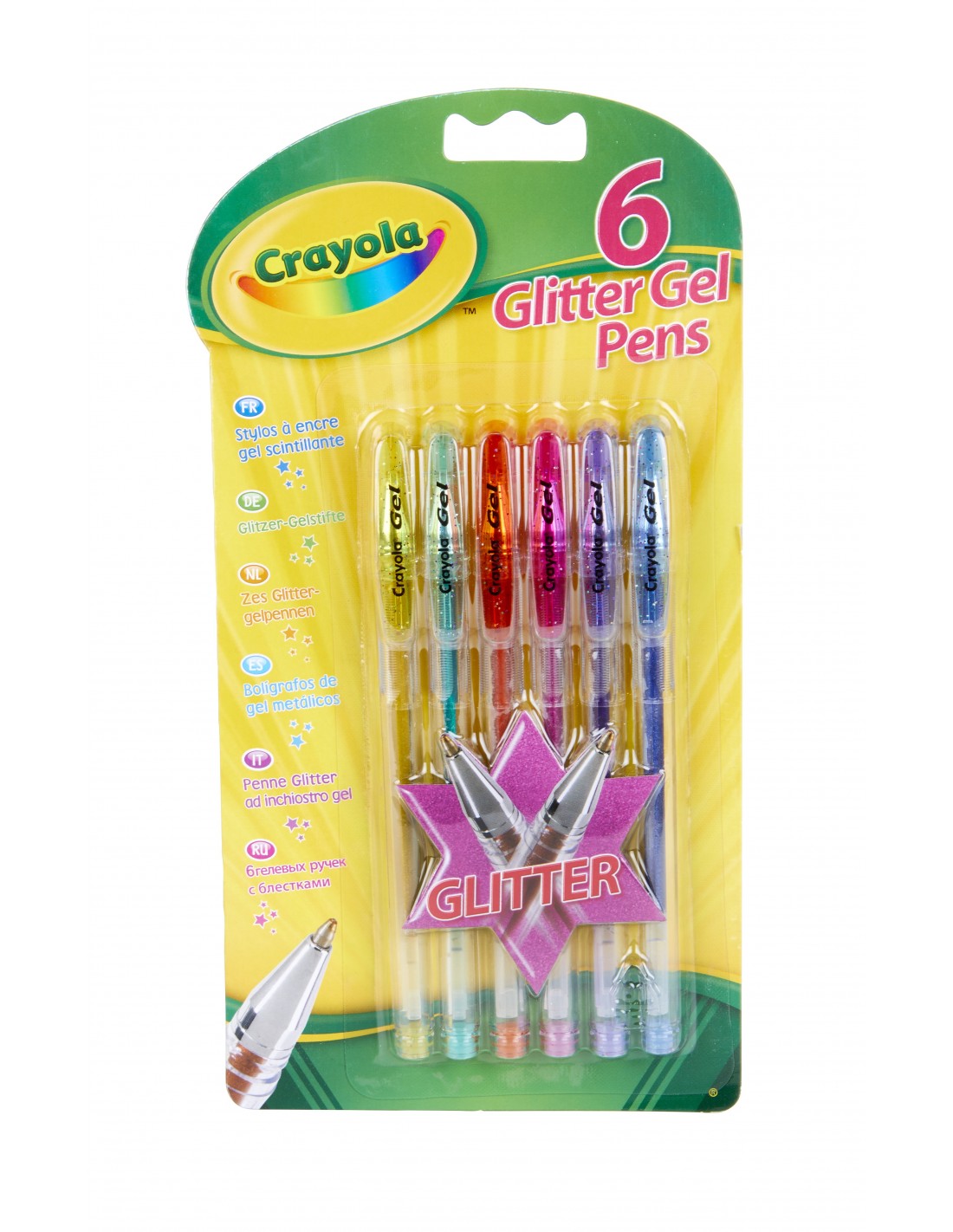 Crayola 6 Penne Gel Glitter