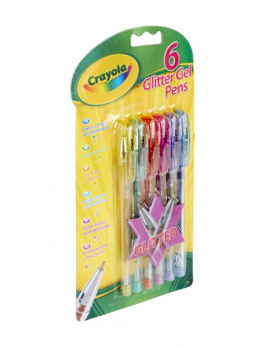Crayola CF6 PENNE GEL GLITTER Penne gel glitter 7747 5010065077478 SCRITTURA E CORREZIONE