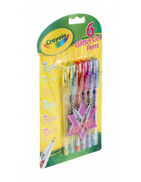 Crayola CF6 PENNE GEL GLITTER Penne gel glitter 7747 5010065077478 SCRITTURA E CORREZIONE