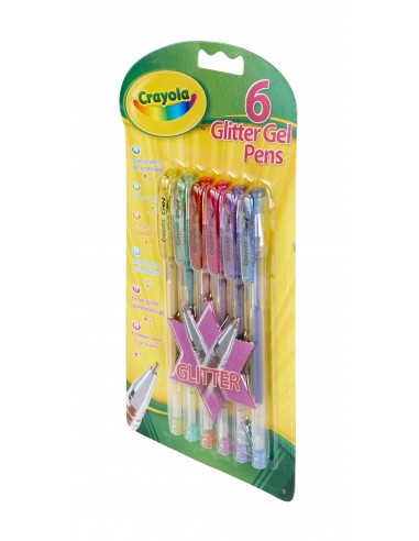 Crayola CF6 PENNE GEL GLITTER Penne gel glitter 7747 5010065077478 SCRITTURA E CORREZIONE