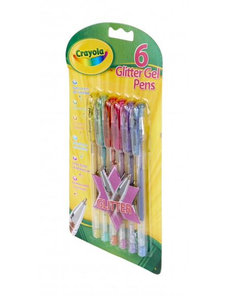 Crayola CF6 PENNE GEL GLITTER Penne gel glitter 7747 5010065077478 SCRITTURA E CORREZIONE