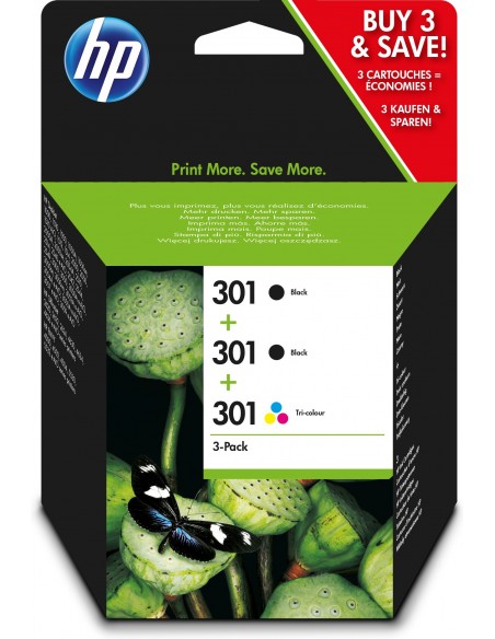 HP Inc HP 301 INK CARTRIDGE 3-PACK 301 E5Y87EE 0888182034569 MATERIALE DI CONSUMO