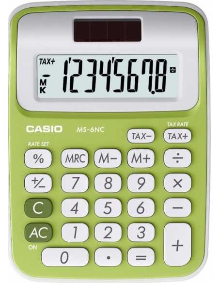 Casio MS-6NC VERDE MS-6NC MS-6NCVERDE 4971850087472 CALCOLATRICI