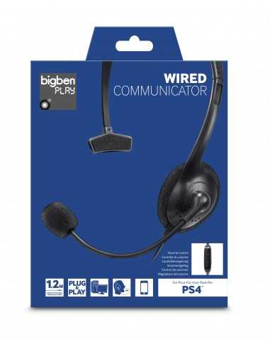 BigBen Interactive PS4 CUFFIA MONO MOBILE COMPATIBL  PS4COMMUNICATOR 3499550342161 CUFFIE AURICOLARI CON CAVO