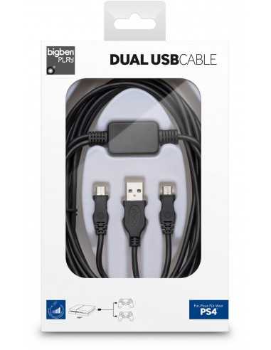 BigBen Interactive PS4 CAVO USB DUAL RICARICA DS4 PS4DUALUSBCHARGER PS4DUALUSBCHARG 3499550320770 Games - accessori