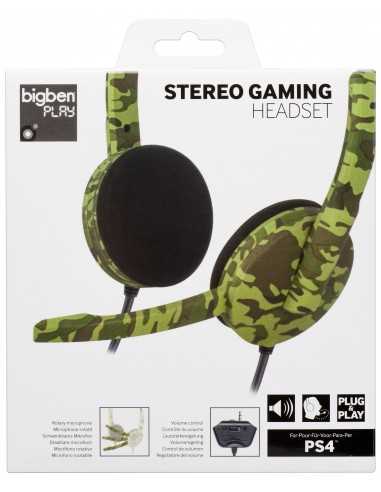 BigBen Interactive PS4 GAMING HEADSET CAMO  PS4HEADSETCAMO 3499550342093 CUFFIE AURICOLARI CON CAVO