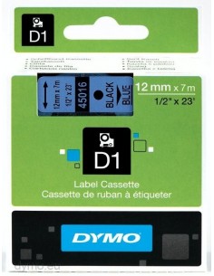 Dymo NASTRO D1 12MMX7M NERO BLU D1 S0720560A 5411313450164 MATERIALE DI CONSUMO