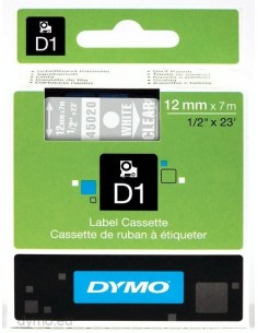 Dymo NASTRO D1 12MMX7M BIA TRASP D1 S0720600A 5411313450201 MATERIALE DI CONSUMO